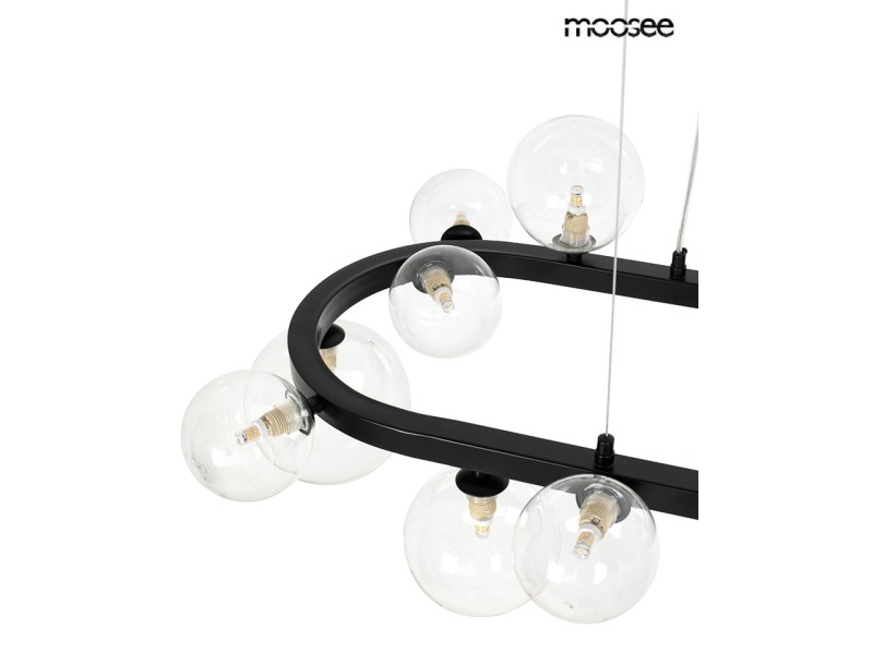Lampa wisząca ALURE OVAL 120 czarna - Moosee