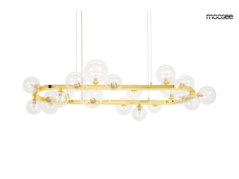 Lampa wisząca ALURE OVAL 120 złota - Moosee