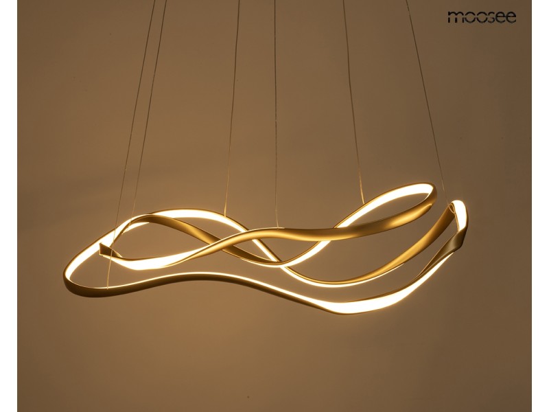Lampa wisząca WAVES 2 złota - Moosee