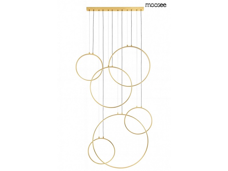 Lampa wisząca CIRCULO SIX złota - Moosee