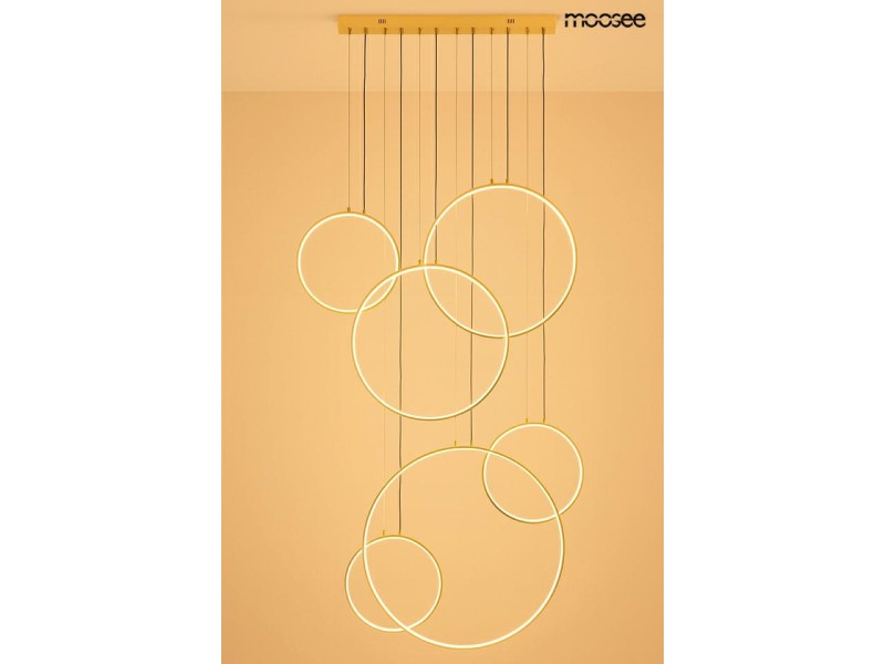 Lampa wisząca CIRCULO SIX złota - Moosee