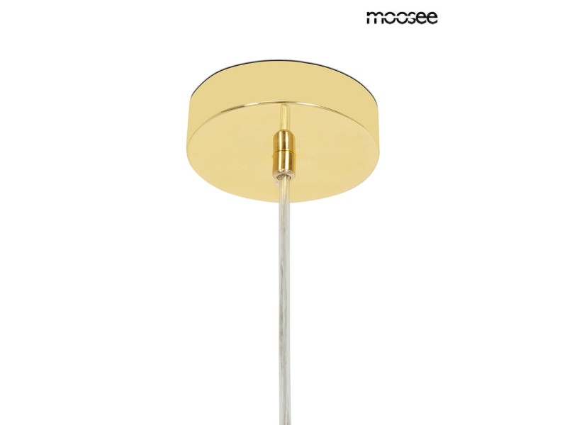 Lampa wisząca ALURE OVAL 120 złota/mleczna - Moosee