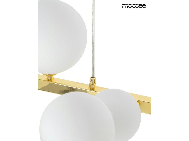 Lampa wisząca ALURE OVAL 120 złota/mleczna - Moosee