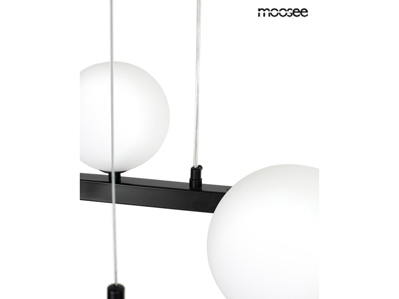 Lampa wisząca ALURE OVAL 120 czarna/mleczna - Moosee