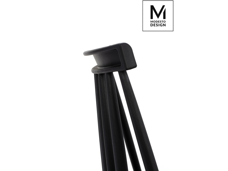 MODESTO krzesło RIBS BLACK czarne - polipropylen - Modesto Design