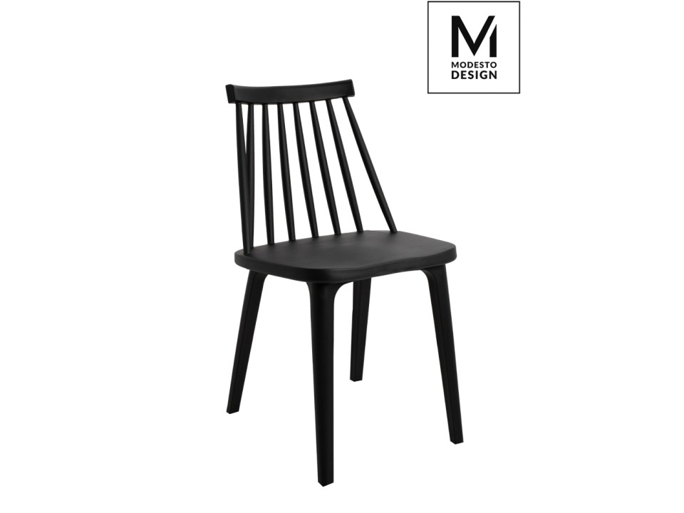 MODESTO krzesło RIBS BLACK czarne - polipropylen - Modesto Design