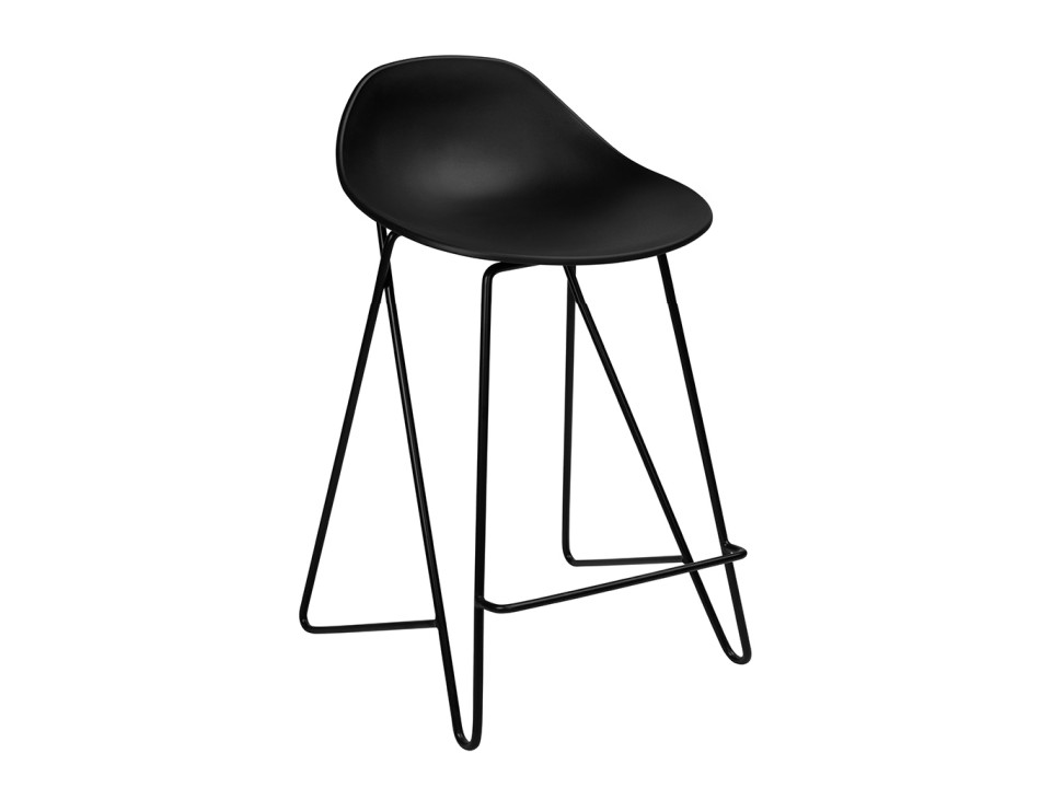 Krzesło barowe PERSY czarne 66 - polipropylen, metal - King Home