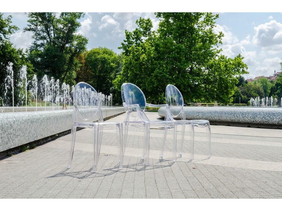 Krzesło ELIZABETH transparentne - poliwęglan - King Home