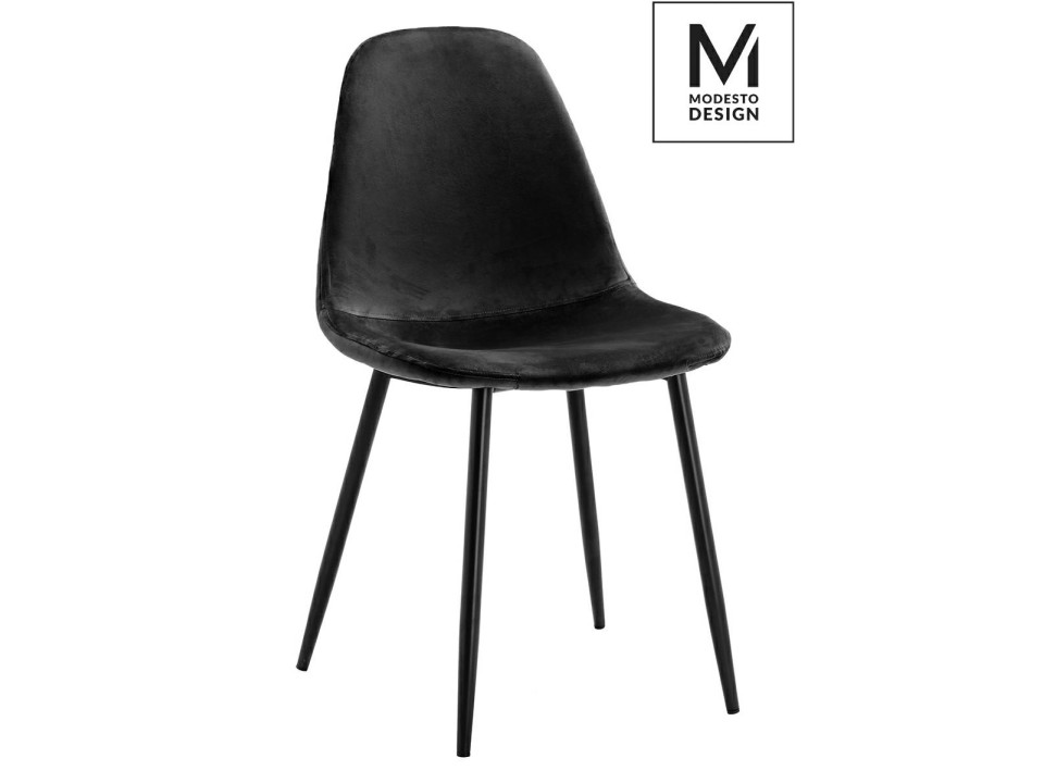 MODESTO krzesło LUCY czarne - welur, metal - Modesto Design