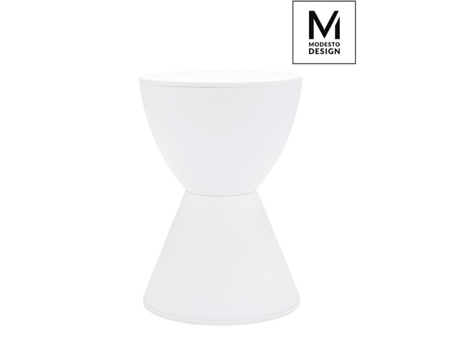 MODESTO stołek TAMBURO biały - polipropylen - Modesto Design