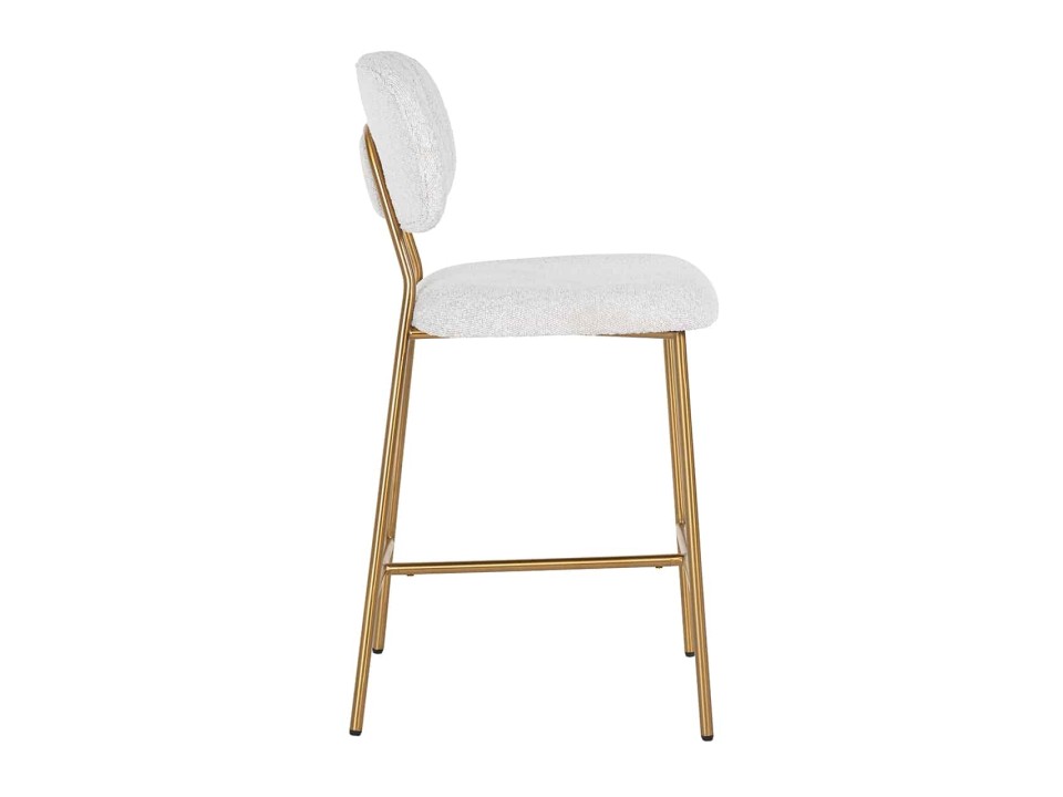 RICHMOND krzesło barowe XENIA 65 cm WHITE BOUCLÉ białe - Richmond Interiors