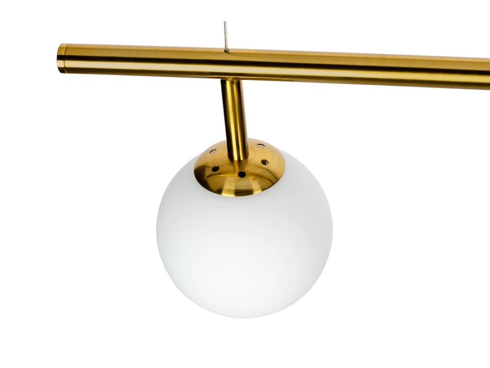 Lampa wisząca ASTRA 1 złota - metal, szkło - King Home