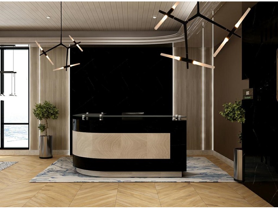 Lampa wisząca CANDELABR 6 czarna - aluminium, szkło - King Home