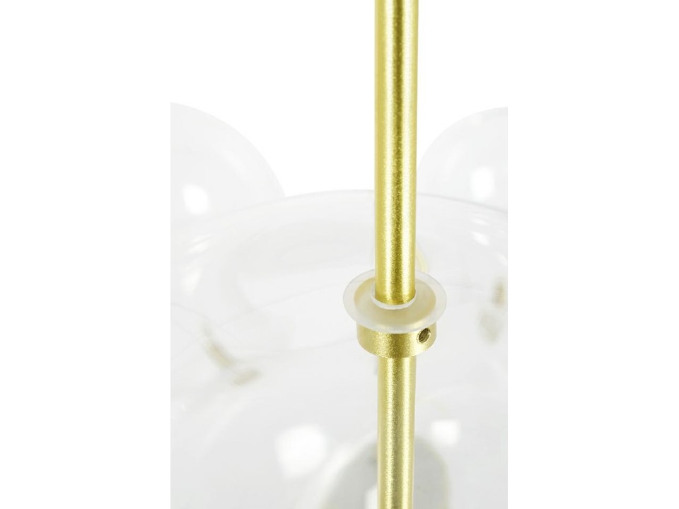 Lampa wisząca CAPRI DISC 5 złota - 300 LED, aluminium, szkło - King Home