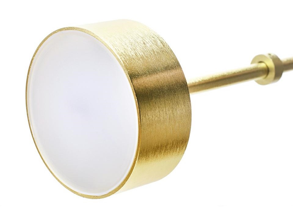 Lampa wisząca CAPRI DISC 5 złota - 300 LED, aluminium, szkło - King Home