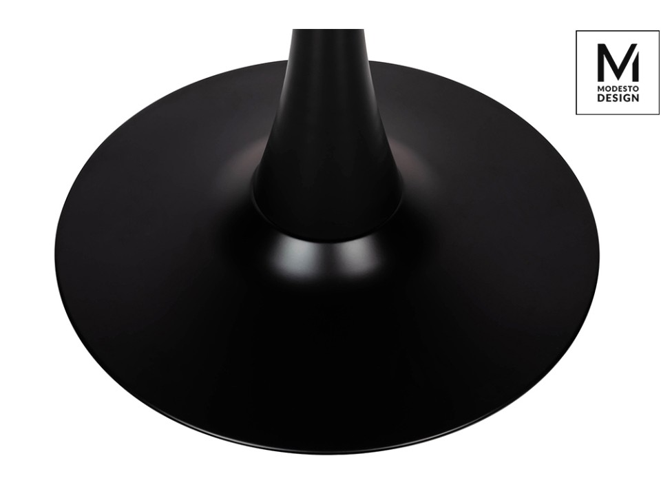 MODESTO stół TULIP FI 80 czarny - MDF, podstawa metalowa - Modesto Design
