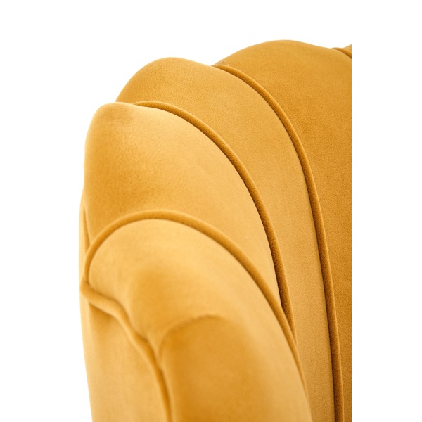 Fotel AMORINITO 2 wypoczynkowy musztardowy/ czarny - Halmar