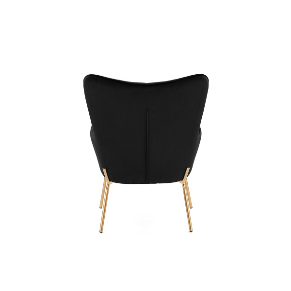 Fotel CASTEL 2 wypoczynkowy złoty / czarny - Halmar