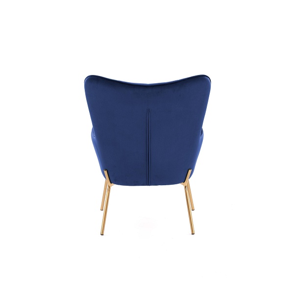 Fotel CASTEL 2 wypoczynkowy złoty / granantowy - Halmar