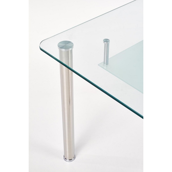 Stół CRISTAL bezbarwny/mleczny - Halmar