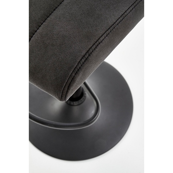 Hoker H89 stelaż - czarny, tapicerka - ciemny popiel - Halmar