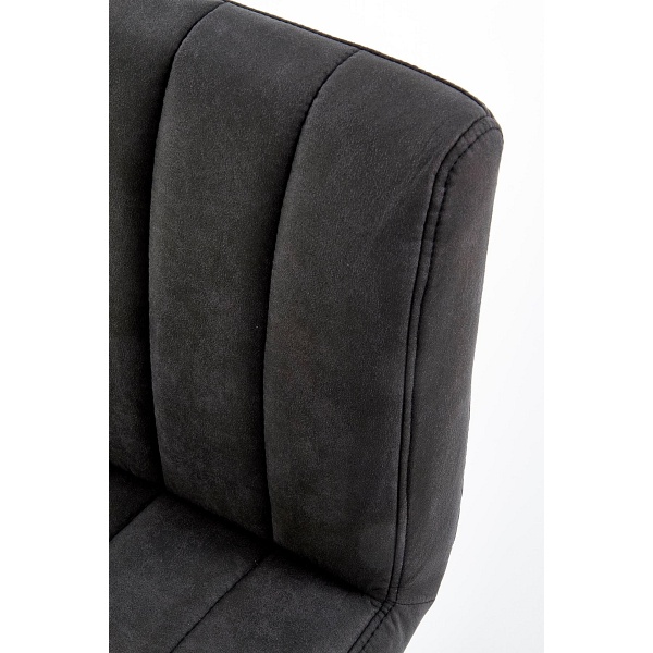 Hoker H89 stelaż - czarny, tapicerka - ciemny popiel - Halmar