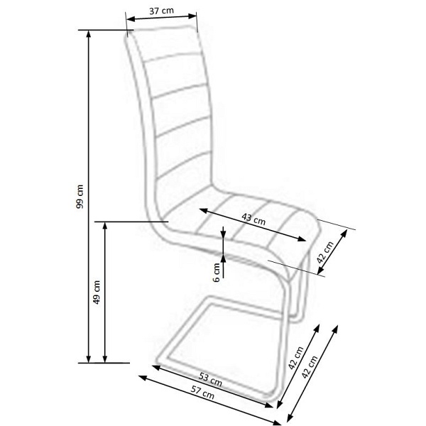 Krzesło K132 biało-czarny - Halmar