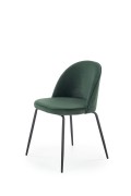 Krzesło K314 nogi - czarne, tapicerka - c. zielony - Halmar