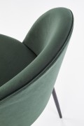Krzesło K314 nogi - czarne, tapicerka - c. zielony - Halmar