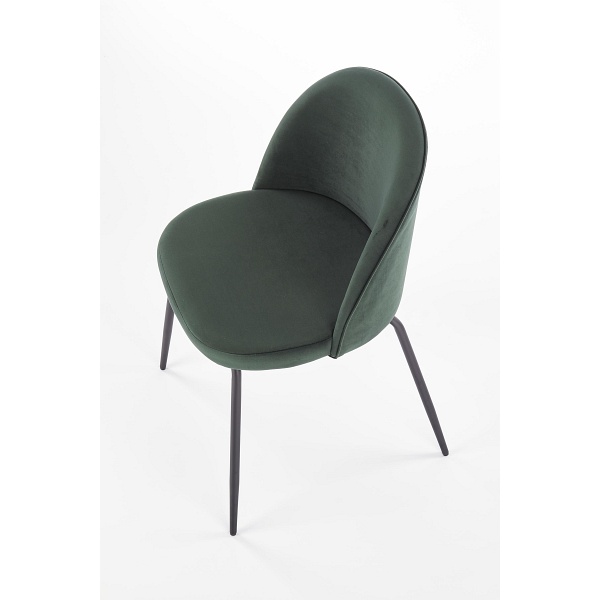 Krzesło K314 nogi - czarne, tapicerka - c. zielony - Halmar