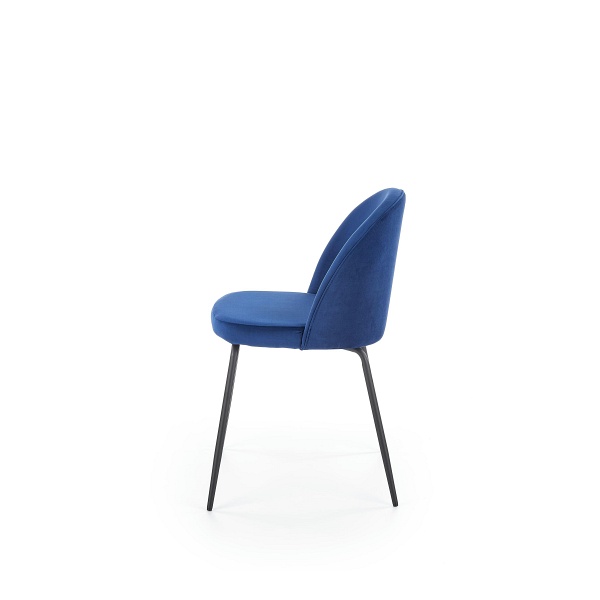 Krzesło K314 nogi - czarne, tapicerka - granatowy - Halmar
