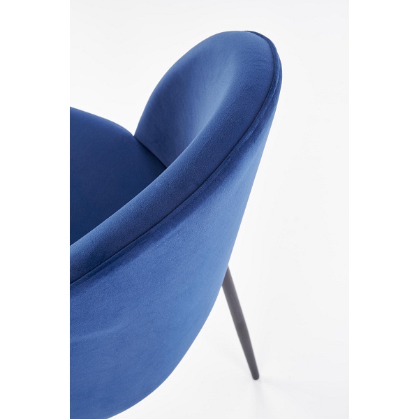 Krzesło K314 nogi - czarne, tapicerka - granatowy - Halmar