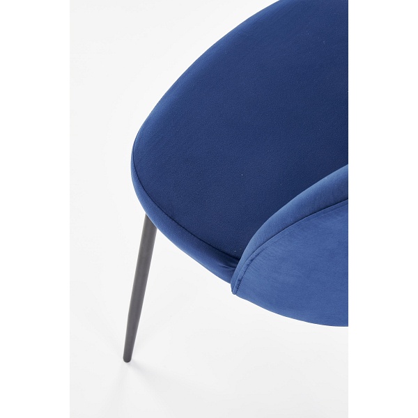 Krzesło K314 nogi - czarne, tapicerka - granatowy - Halmar