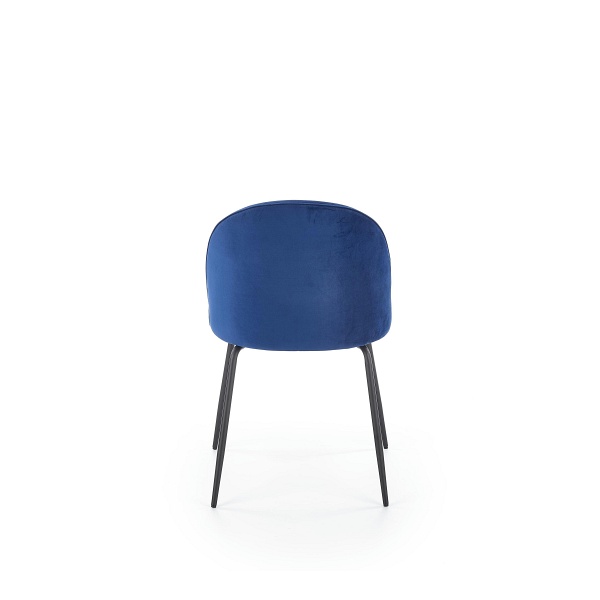 Krzesło K314 nogi - czarne, tapicerka - granatowy - Halmar