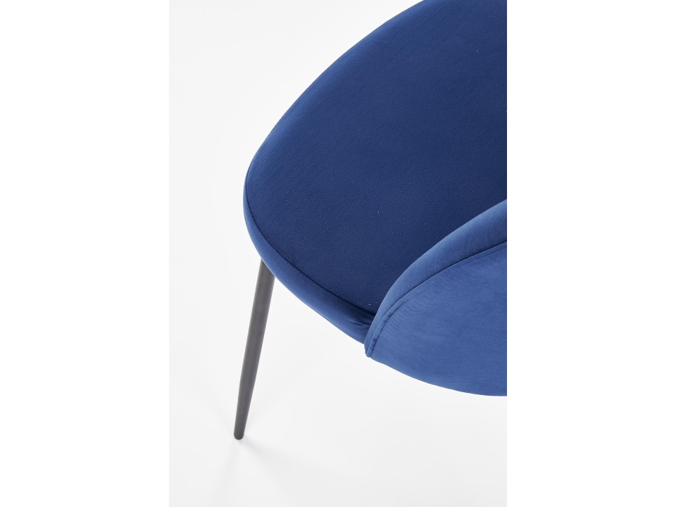 Krzesło K314 nogi - czarne, tapicerka - granatowy - Halmar
