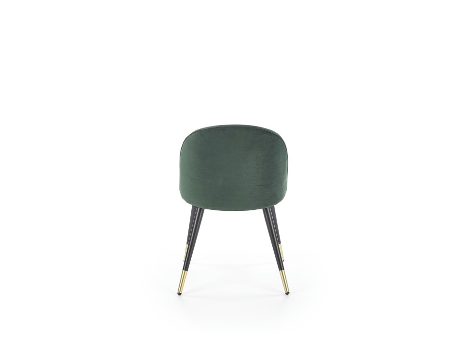 Krzesło K315 nogi - czarny / złoty, tapicerka - c. zielony - Halmar