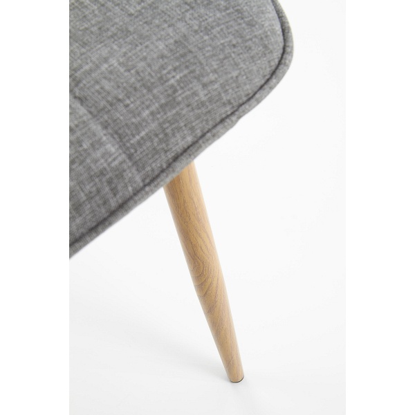 Krzesło K316 tapicerka - popielata, nogi - dąb miodowy - Halmar