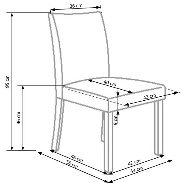 Krzesło NIKKO wenge/ciemny brąz - Halmar