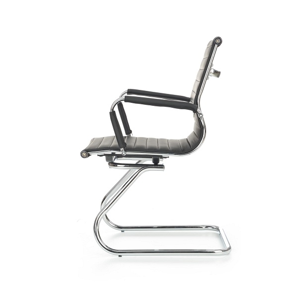 Fotel PRESTIGE SKID gabinetowy czarny - Halmar