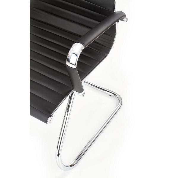 Fotel PRESTIGE SKID gabinetowy czarny - Halmar