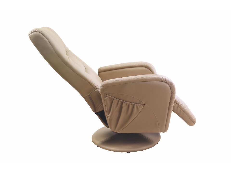 PULSAR recliner z funkcją masażu beżowy - Halmar