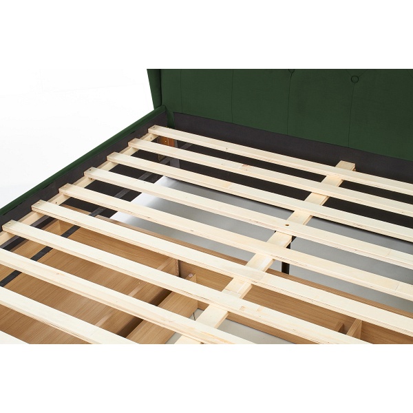 Łóżko SABRINA z szufladami ciemny zielony - Halmar