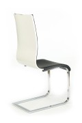 Krzesło K104 czarny/biały ekoskóra - Halmar