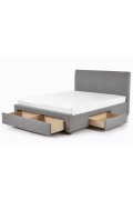 Łóżko MODENA 160 cm tapicerowane z szufladami popiel - Halmar