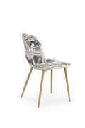 Krzesło K220 tapicerka wielobarwny, nogi - dąb miodowy - Halmar