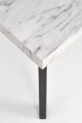 Stół DALLAS rozkładany czarny stelaż, blat - marmur - Halmar