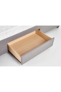 Łóżko MODENA 140 cm tapicerowane z szufladami popiel - Halmar