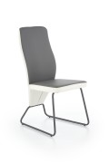 Krzesło K300 tył - biały, przód - popiel, stelaż - super grey - Halmar