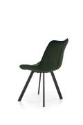 Krzesło K332 nogi - czarne, siedzisko - ciemny zielony - Halmar