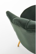 Fotel AMORINITO wypoczynkowy ciemny zielony / złoty - Halmar